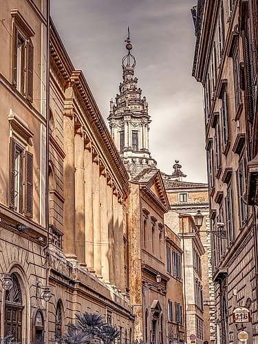 Old town in Rome-Italy Art Print