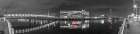 View along the river Clyde at night, Glasgow Art Print
