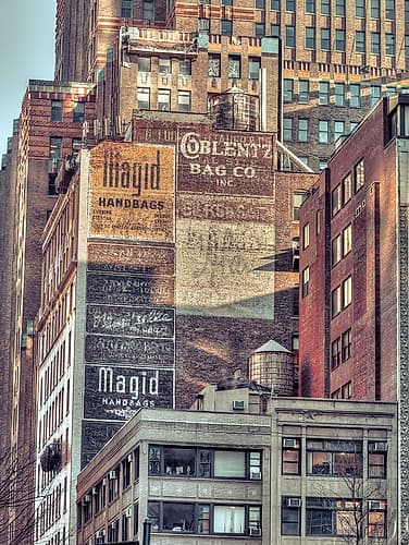 Advertisements on building exterior, New York Photography Print