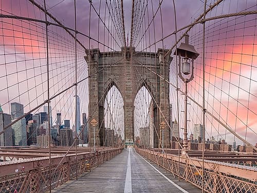Brooklyn bridge, New York Art Print