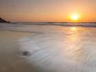 Tranquil Beach Sunset Art Print