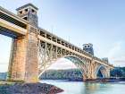 Britania bridge in Conwy, North Wales Art Print