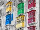 Traditional maltese building in Valletta, Malta Art Print