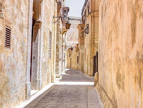 Narrow street of Mdina city-Malta Photography Print