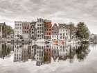 Amsterdam townhouses by the canal Art Print