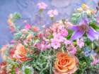 Roses and mixed flowers Art Print