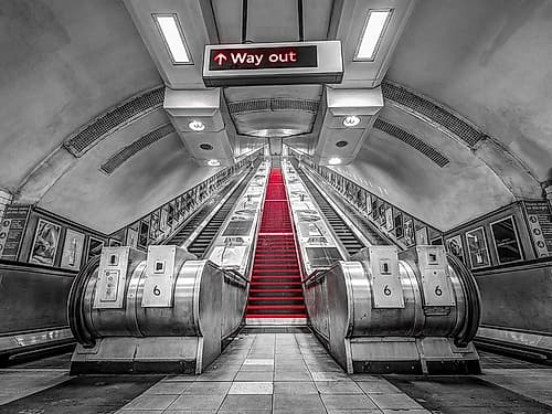 Escalators-London Underground Européen reproduction