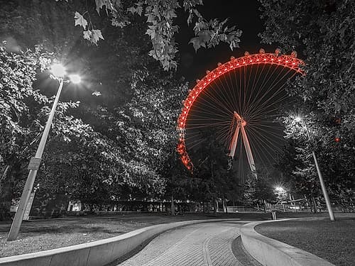 London eye at night Photography Print