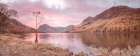 Lake surrounded by mountains Art Print