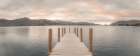 Derwentwater pier, lake district Art Print