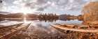 Derwent island at sunrise, Derwentwater Art Print