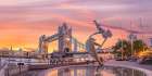 Tower Bridge at sunset, London Art Print