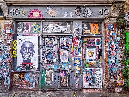 Graffiti, Brick Lane, London Art Print
