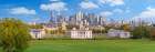Canary Wharf via Greenwich Park Art Print