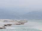 Salty beach on the shore of the Dead Sea, Israel Art Print