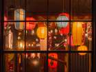 Different types of Chinese Lantern in a shop Art Print