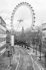 London Eye in black and white Art Print
