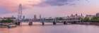 Evening view of London city skyline with river thames Art Print