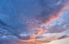 Sunset Sky with dark clouds Art Print
