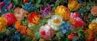 Multicolored flowers Art Print