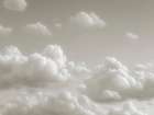 Sky with puffy clouds Art Print