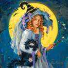 Witchs Night Out Art Print