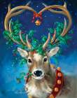 Santas Reindeer Art Print