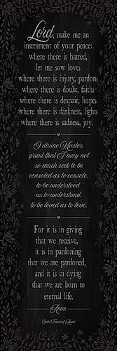 Prayer Of Peace Inspirational Print