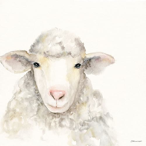On The Farm Sheep Art Print