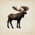 Forest Moose Art Print