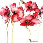 WATERCOLOR POPPIES II Art Print