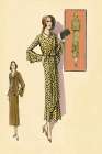 Ruffled Autumn Dress and Overcoat