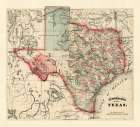 Schonbergs map of Texas, 1866