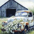Wildflowers on the Farm Art Print by Acorn And Ivory Designs