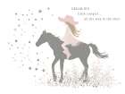 Dream Big Little Cowgirl Art Print by Acorn And Ivory Designs