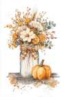 Fun Fall Floral Art Print by Acorn And Ivory Designs