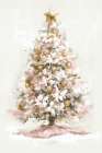 Golden Glow Poinsettia Tree Art Print by Acorn And Ivory Designs