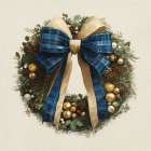 Yuletide Wreath Art Print by Acorn And Ivory Designs