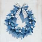Winter Blue Wreath Art Print by Acorn And Ivory Designs