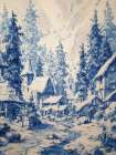 Winter Village Art Print by Acorn And Ivory Designs
