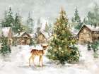 Winter Wonderland Fawn Art Print by Acorn And Ivory Designs