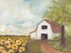 Sunflower Barn Art Print