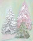 Candy Land Christmas Trees Art Print