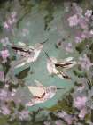 Hummingbirds in the Garden Art Print