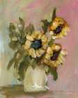Moody Sunflowers Art Print