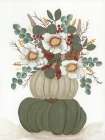 Floral Pumpkin Stack Art Print