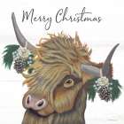 Merry Christmas Highland Art Print