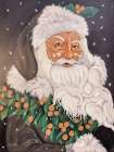 Santa Portrait Vintage Print