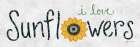 I Love Sunflowers Art Print