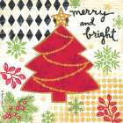 Happy Noel Christmas Tree Art Print